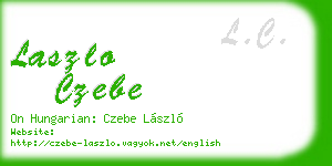 laszlo czebe business card