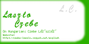 laszlo czebe business card